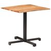 vidaXL Mesa de bistr&ocirc; com arestas vivas 80x80x75 cm ac&aacute;cia maci&ccedil;a