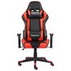 vidaXL Cadeira de gaming girat&oacute;ria PVC vermelho
