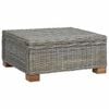 vidaXL Mesa de centro GENDT Rattan Natural Cinza Kubu 67 x 60 x 30 cm