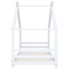 vidaXL Estrutura de cama para crianças 90x200 cm pinho maciço branco