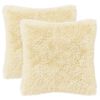 vidaXL Capa almofada 2 pcs HEERLEN Creme 40 x 40 cm Fleece PV