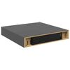 vidaXL Prateleira parede suspensa 23x23,5x3,8 cm MDF cinza brilhante