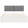 vidaXL Estrutura de Cama com Cabeceira Estofada Cinzento-claro