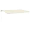 vidaXL Toldo autom&aacute;tico com LED e sensor de vento 600x350 cm creme