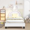 vidaXL Estrutura de Cama Infantil com Cabeceira Branco 90 x 200 cm PU
