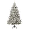 vidaXL Árvore de Natal Artificial Verde e Branco 270 cm PVC e Metal