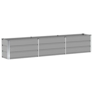vidaXL Floreira Cinzento-claro 240 x 40 x 45 cm A&ccedil;o