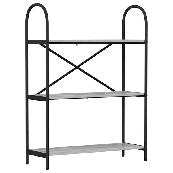 vidaXL Estante Cinza Sonoma 80 x 30 x 109 cm Madeira processada