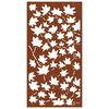 vidaXL Decora&ccedil;&atilde;o p/ muro jardim 105x55 cm a&ccedil;o corten design folha &aacute;cer
