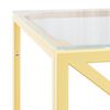 vidaXL Mesa de centro 110x45x45 cm aço inoxidável e vidro