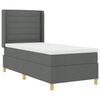 vidaXL Cama Box com almofada com fitas LED Cinzeto 90 x 200 cm tecido
