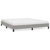 vidaXL Estrutura de cama sem colch&atilde;o 160x200 cm tecido cinzento-claro