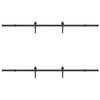 vidaXL Kit de ferragens para porta deslizante 213,5 cm aço preto
