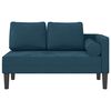 vidaXL Chaise lounge com almofad&otilde;es veludo azul