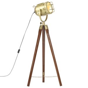 vidaXL Candeeiro de ch&atilde;o trip&eacute; 97 cm madeira mangueira maci&ccedil;a
