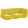 vidaXL Estrutura de Cama de Canto Amarelo 90 x 190 cm Veludo
