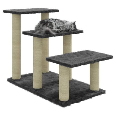 vidaXL Árvore gatos c/ postes arranhadores sisal 50,5 cm cinza-escuro