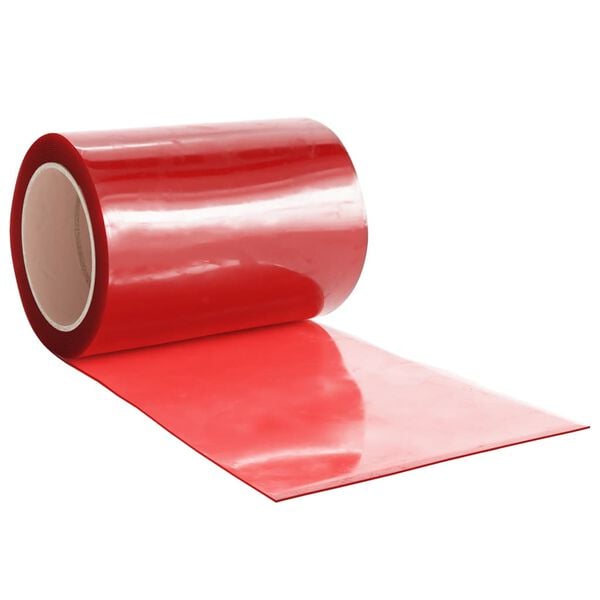 vidaXL Cortina de porta 300 mm x 2,6 mm 10 m PVC vermelho