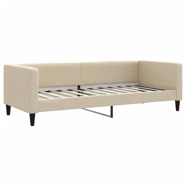 vidaXL Sof&aacute;-cama com gavet&atilde;o e gavetas 80x200 cm tecido cor creme