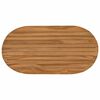 vidaXL Tampo de Mesa 80 x 40 x 3,5 cm Oval Madeira de Teca S&oacute;lida