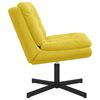 vidaXL Cadeira Relaxante Girat&oacute;ria Amarelo 63 x 75 x 76 cm Veludo