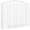 vidaXL Cesto gabi&atilde;o arqueado 200x50x160/180 cm ferro galvanizado