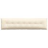 vidaXL Travesseiro para Costas Creme 200 x 50 cm