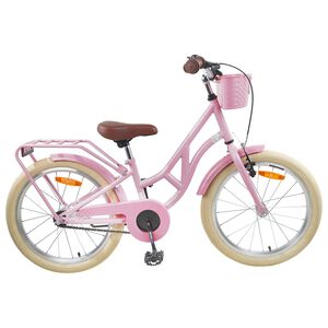 vidaXL Bicicleta Infantil 24 Polegadas para 8-12 anos Rosa Claro