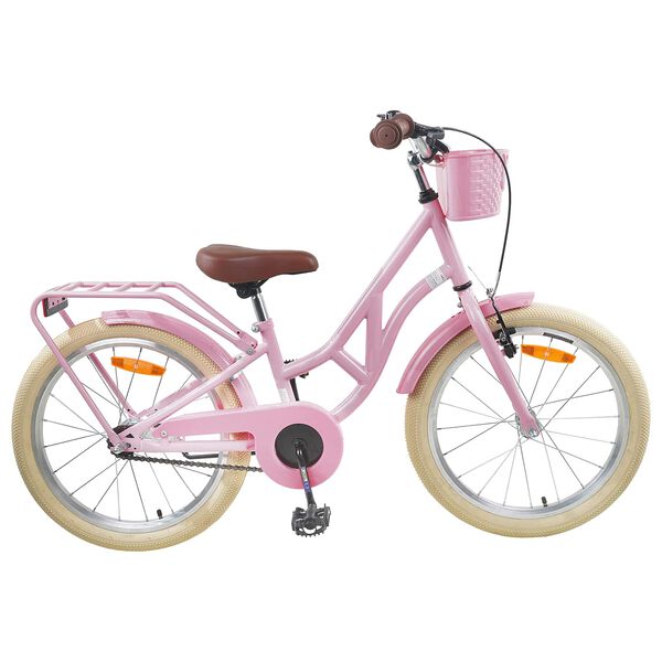 vidaXL Bicicleta Infantil 24 Polegadas para 8-12 anos Rosa Claro