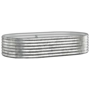 vidaXL Canteiro elevado jardim 175x100x36 a&ccedil;o galvanizado prateado