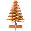 vidaXL &Aacute;rvore de Natal decorativa 80 cm pinho maci&ccedil;o castanho-mel