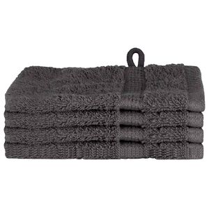 vidaXL Toalha de Convidado SOLUND 4 unid. Antracite 15 x 21 cm 550 gsm