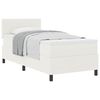 vidaXL Cama Box Manual Creme e Branco 203 x 90 x 88 cm