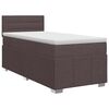 vidaXL Cama box spring com colch&atilde;o Marrom Escuro 90 x 200 cm Tecido