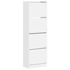 vidaXL Sapateira com 4 gavetas articuladas 60x34x187,5 cm branco