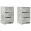vidaXL Mesas de cabeceira 3 gavetas 2 pcs 39x35x65cm cinzento cimento