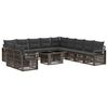 vidaXL Conjunto de Sof&aacute; de Jardim 12 unid. Cinza e Cinza Escuro