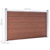 vidaXL Painel de veda&ccedil;&atilde;o para jardim 699x106 cm WPC castanho
