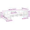 vidaXL 7 pcs conj. sof&aacute;s jardim c/ almofad&otilde;es madeira abeto-de-douglas