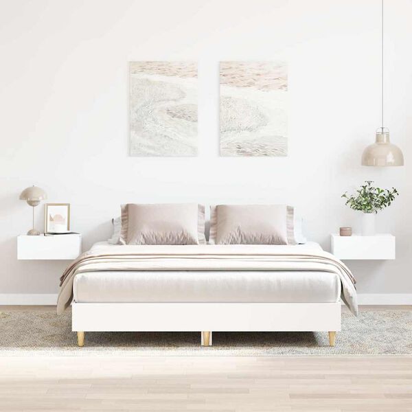 vidaXL Estrutura de cama sem colch&atilde;o 150x200 cm branco