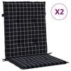 vidaXL Almofadas de Costas 2 unid. Tecido Oxford Preto e Branco
