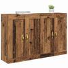 vidaXL Estante de Parede 2 pcs Madeira antiga 69,5 x 34 x 90 cm