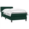 vidaXL Cama com molas/colch&atilde;o verde-escuro 80x220 cm veludo