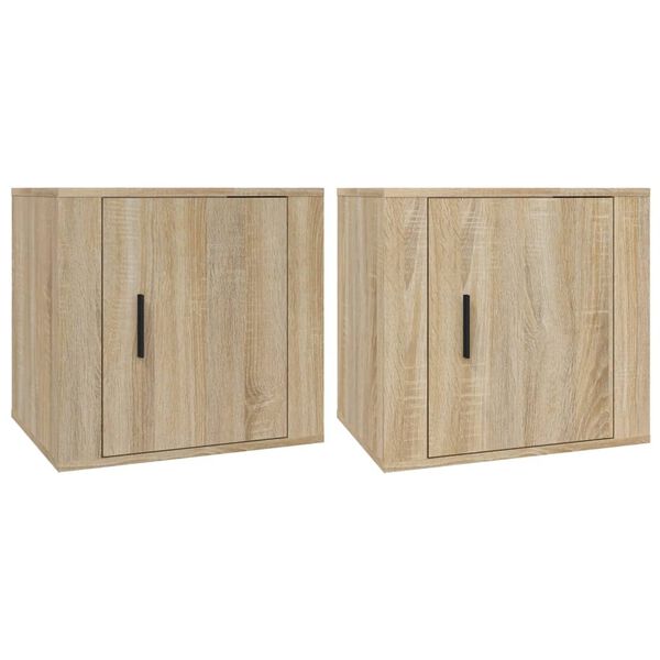 vidaXL Mesas de cabeceira 2 pcs 50x39x47 cm cor carvalho sonoma