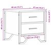 vidaXL Mesas de cabeceira 2 pcs derivados de madeira carvalho sonoma