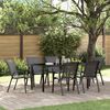 vidaXL Cadeiras de jardim empilh&aacute;veis 6 pcs textilene preto