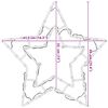 vidaXL Luzes de Natal Silhueta da estrela 2 pcs 50 LEDs branco quente