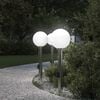 vidaXL Lumin&aacute;rias de balizamento com sensor e tomada, 3 pe&ccedil;as, 80 cm, a&ccedil;o inoxid&aacute;vel, IP44