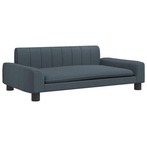 vidaXL Cama para c&atilde;es 90x53x30 cm tecido cinzento-escuro