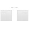 vidaXL Aparador 160x36x75 cm contraplacado branco brilhante